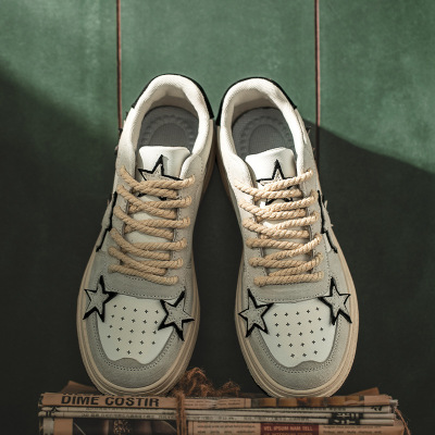 Casual board shoes men's spring 2022 new niche design high sense of morality training versatile national fashion retro fashion shoes