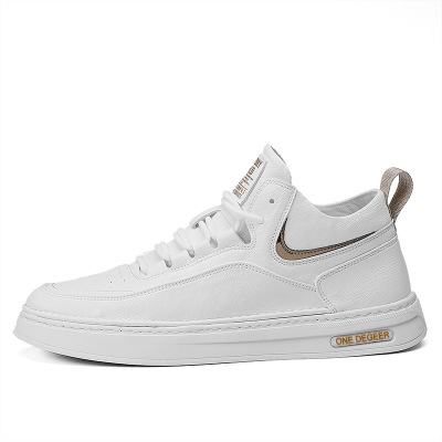 Little white shoes men's inner high men's shoes spring Korean version students' white casual board shoes versatile fashion shoes men's fashion shoes
