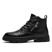 Men's shoes new casual Martin boots men's work boots autumn and winter high top Black Boots Men's British Style Men's short boots